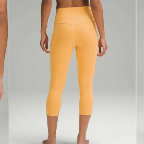 Lululemon Align High Rise Crop Leggings Mango Dream - Picture 2 of 9